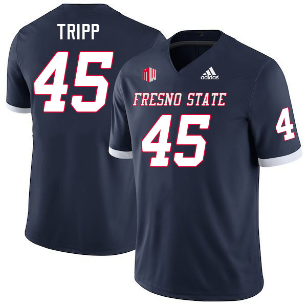 Men #45 Connor Tripp Fresno State Bulldogs College Football Jerseys Stitched-Navy